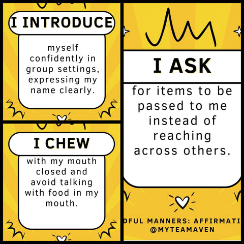 Mindful Manners: Affirmation Flash Cards for Youth